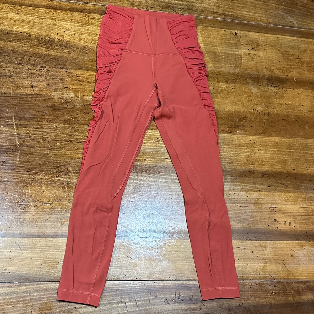 lululemon athletica Coral Ruffled Leggings